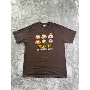 Vintage South Park Eric Cartman T-Shirt Men Size L Brown Talented In So Many